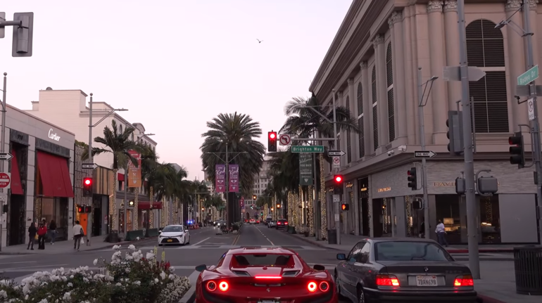 Drive through Los Angeles California