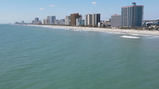 Aerial view of Myrtle beach South Carolina