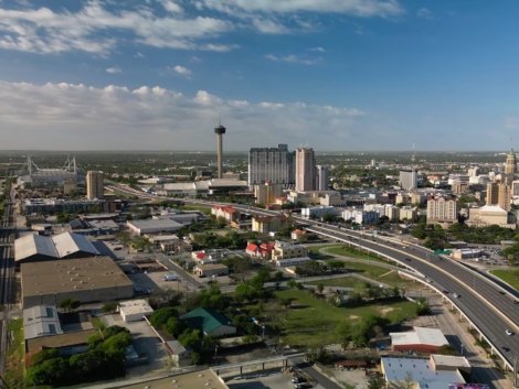 View from the sky of San Antonio